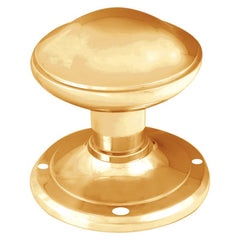 56mm Prince Mortice Knob in polished brass from Euro Art Hardware, featuring a regal design with a luxurious finish for an elegant touch to residential or commercial doors.