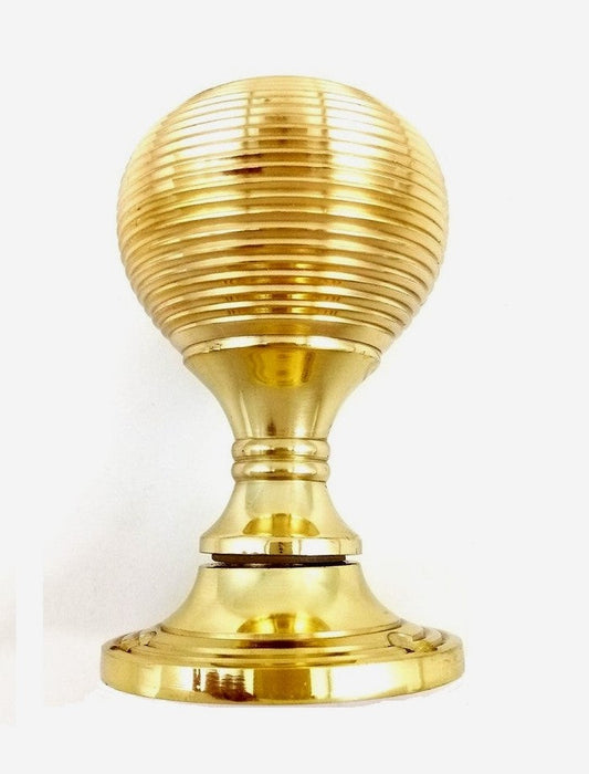 Reeded Mortice Knob from Euro Art Hardware, featuring a classic reeded texture and premium finishes in polished brass, polished chrome, or satin chrome. A versatile accessory for residential and commercial doors, combining timeless design with modern elegance.