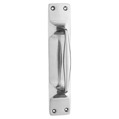 Pull Handle on Plate in Brass & Nickel Finish - 300 x 63 mm