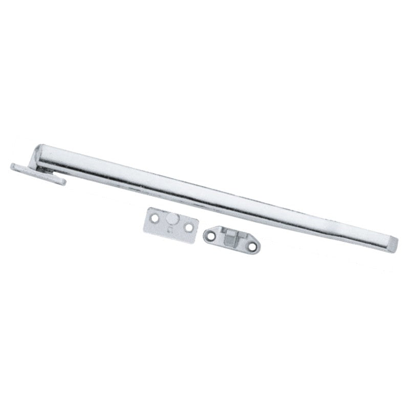 255mm modern casement stay by Euro Art in electro brass, polished chrome, or white finishes.