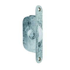 Sash Window Axle Pulley Galv. Radius Forend with Nylon Wheel -117x25mm