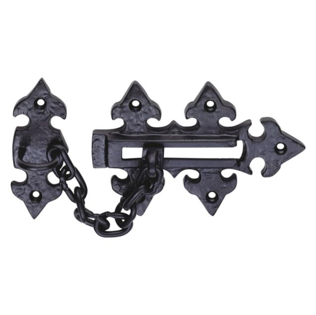 Euro Art Door Chain - 135x85mm in Black Antique finish (BA9183), providing enhanced door security with a timeless and durable design for residential and commercial spaces.