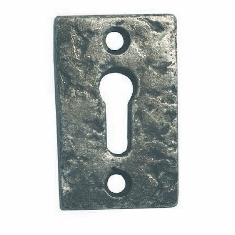 Handforged iron traditional pewter door keyhole escutcheons lock cover