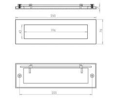 Plain Letterplates 250x76mm Polished Chrome - JV36SPC