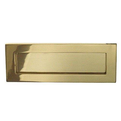 Traditional letter plate polished brass 355 x 114mm