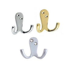 Robe coat hat door hook double/twin hanging towel gown bathroom bedroom hook