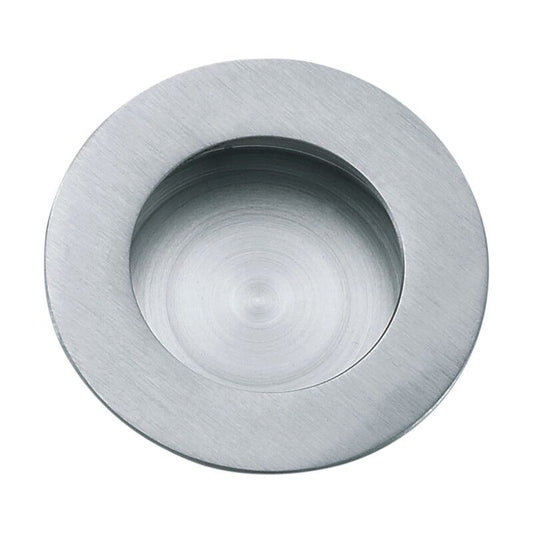 Flush Pull for Sliding Door in Satin Finish Circular Oval Rectangular Recessed