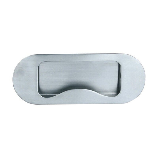 Flush Pull, Door Handle In Satin Stainless Steel For Sliding Doors - EUROAER UK
