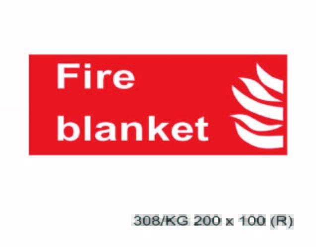 Fire Blanket Health and Safety Sign  200 x 100