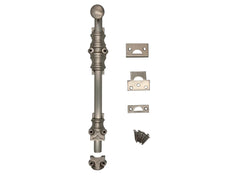 Surface Sliding Bolt-12"|12 inch|Door Bolt|Bolt with Decorative knobs|Oval knob Sliding Bolts|Satin Nickel