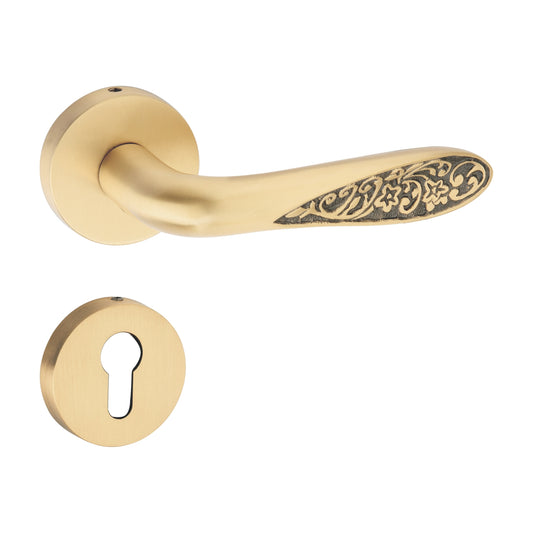 Alura on Rose Luxury Interior Door Handle Set