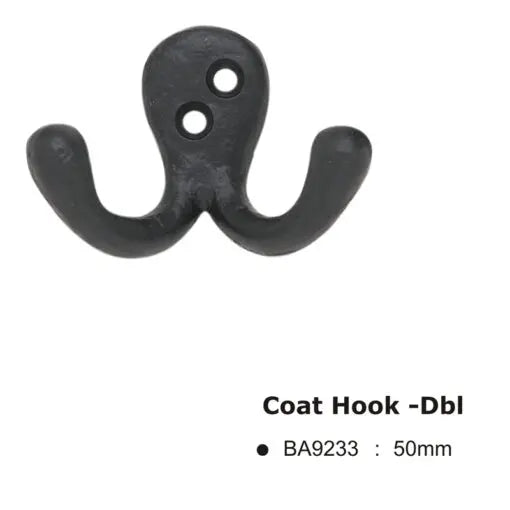 Double Coat Hook - 50mm