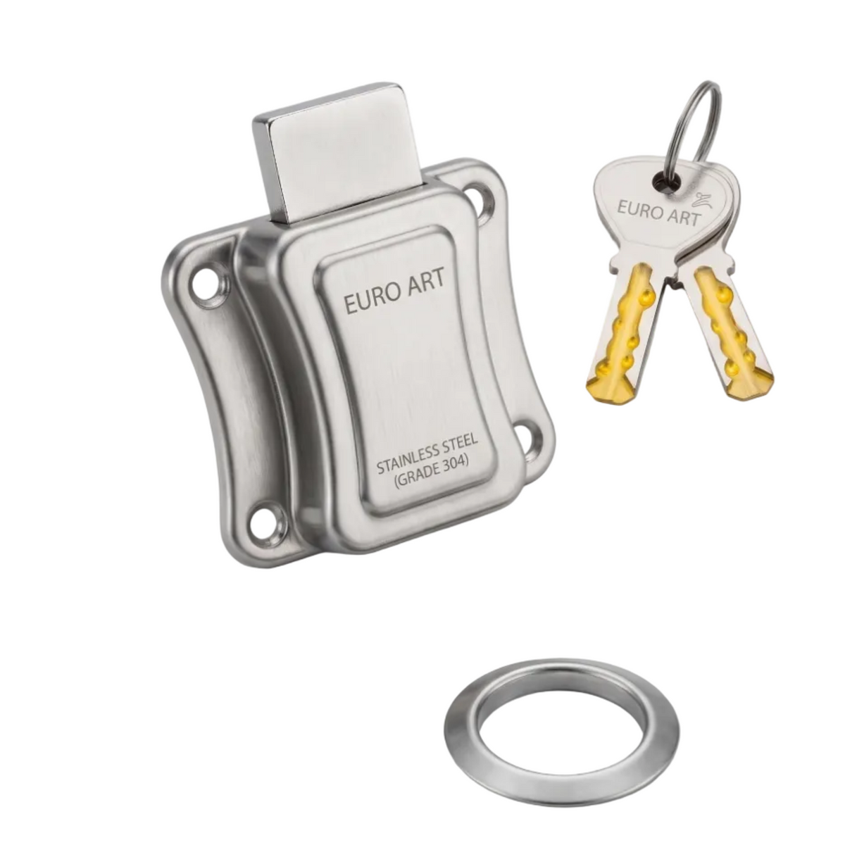CABLK101 Rim Cylinder Cabinet & Drawer Lock 50x40mm - High Security 4 Pin