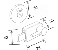 Disabled Locks in Satin Stainless Steel Indicator Bolt and Release