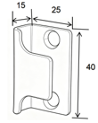 Satin Brass U Shaped Keep (13MM & 20MM Board)