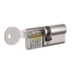 Solid Brass Euro Cylinder - 100mm - High Security 6 Pin For Euro Profile Espagnolette Bolts