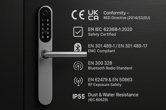 EA 210 Slim Line Smart Digital Lock for UPVC, Composite, Wooden & Aluminium Doors