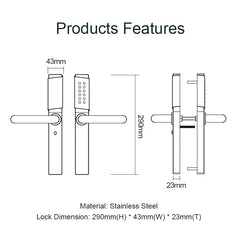 EA 240 Hotel Digital Smart Lock with Motorised Sash Lock - EN 1634 Fireproof Certification