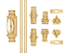 Oval Knob Stephaney Espagnolette Lock Bolt for up to 9 Feet High Doors & Windows