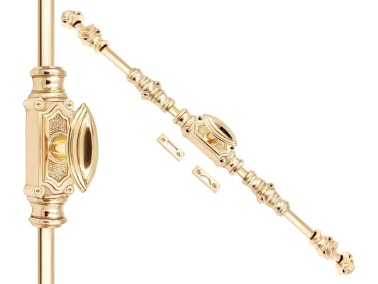 Bartle Door Brass Espagnolette Bolt Polished Brass Lacquered Upto 9 feet Doors & Windows