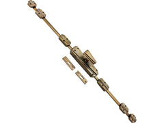 Valentino ART DECO Antique Brass Espagnolette/Crémone Lock Bolt for up to 8.5 Feet High Doors & Windows