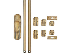 Valentino ART DECO Antique Brass Espagnolette/Crémone Lock Bolt for up to 8.5 Feet High Doors & Windows