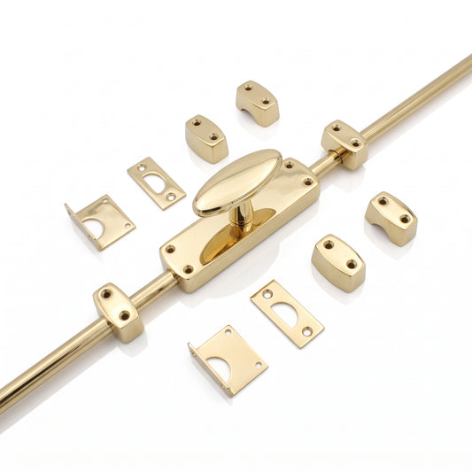 Oval Knob Espagnolette/Crémone Locking Bolt for up to 8.5 Feet High Doors & Windows