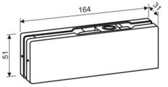 Top Pivot Patch Cabin - Cubicle Glass Door Fitting - 164 × 51 × 31mm