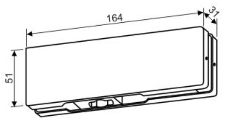 Bottom Pivot Patch Cabin & Cubicle Glass Door Fitting - 164 × 51 × 31mm