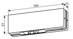 Bottom Pivot Patch Cabin & Cubicle Glass Door Fitting - 164 × 51 × 31mm