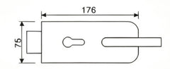 Glass-to-Frame Patch Lock Set with Lever Handles - 176 × 76mm
