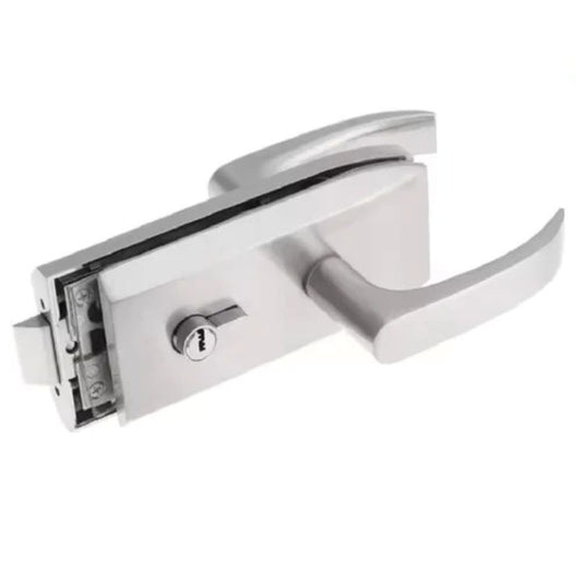 Glass-to-Frame Patch Lock Set with Lever Handles - 176 × 76mm