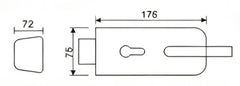 Glass-to-Glass Lock Set with Lever Handles - 176 × 76mm