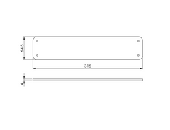Hand Forged Push Plate 315x64.5mm