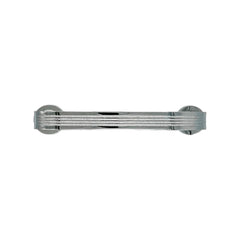 Orchid solid brass pull handle on backplate, 300mm long and 52mm wide, with a polished chrome finish, offering a secure grip and stylish design for doors.