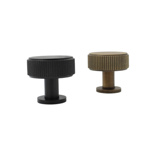 Diamond Knurled Circular Cabinet Knob- 30mm