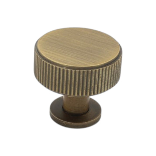 Diamond Knurled Circular Cabinet Knob- 30mm