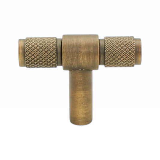 Diamond Knurled T Cabinet Knob- 50mm