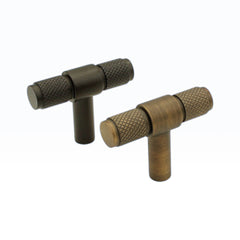 Diamond Knurled T Cabinet Knob- 50mm