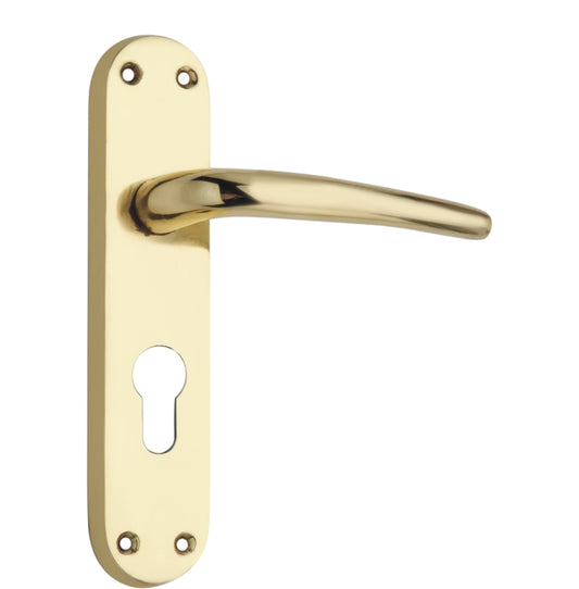 Lever on Back Plate Euro Profile (Honorius Series Lever ) -180mm x 41mm