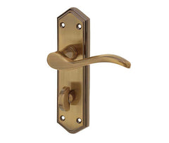 Shape Bathroom Lever on Back Plate