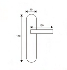 LB-5025 Architectural Range Lever - 170mm x 40mm x 130mm
