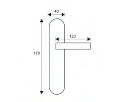 LB-5030 Architectural Range Lever - 170mm x 40mm x 123mm