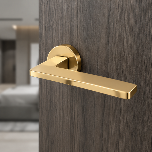 Silens on Rose Luxury Interior Door Handle Set