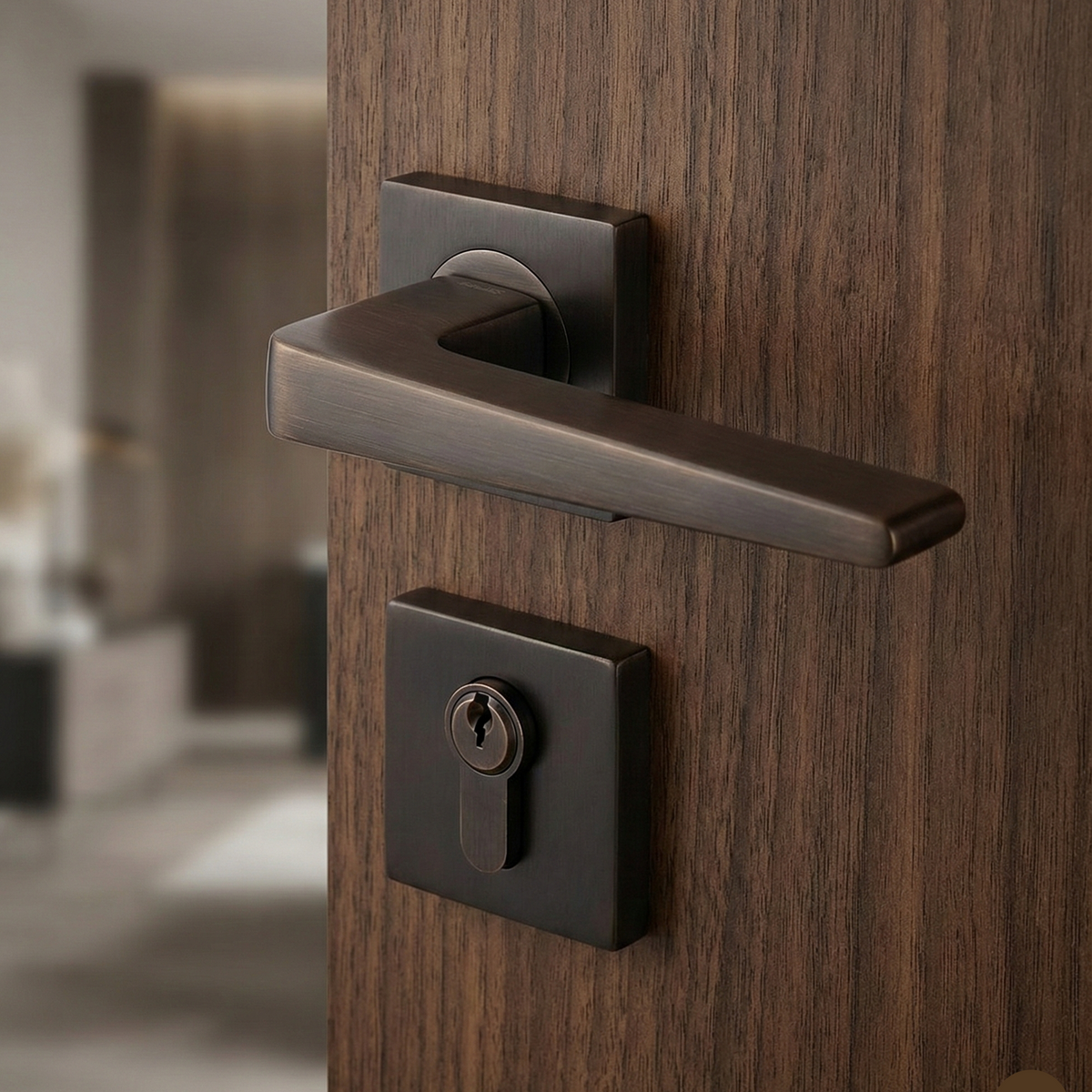 Equinox design luxury square euro profile keyhole cover escutcheon