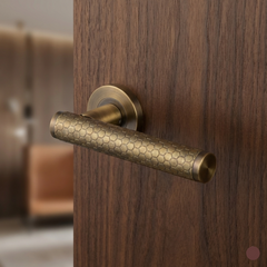 Hexagonal Honeycomb Luxury Interior Door Handle Set