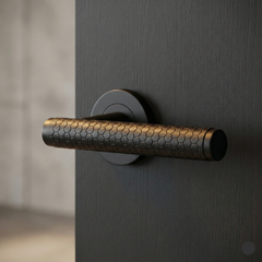 Hexagonal Honeycomb Luxury Interior Door Handle Set