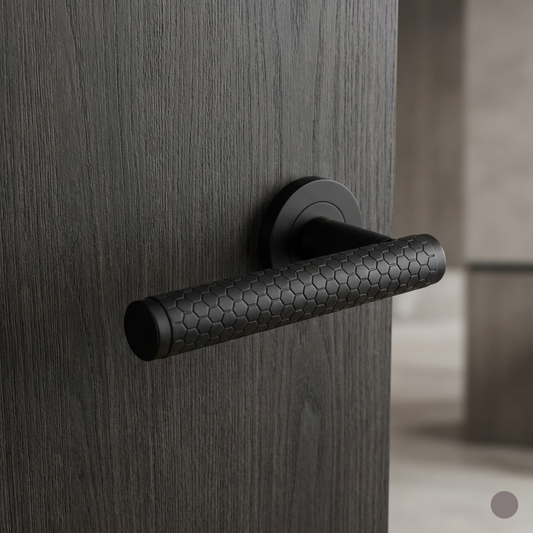 Hexagonal Honeycomb Luxury Interior Door Handle Set