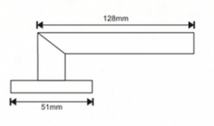 LR4029 - Lever On Rose Architectural Range - 128MM - Rose 51MM