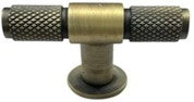Diamond Knurled T Cabinet Knob- 50mm
